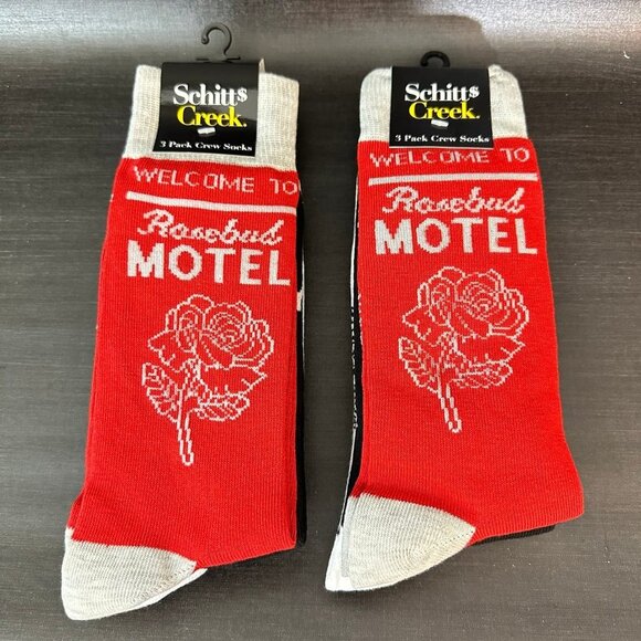 NEW - Schitts‎ Creek socks novelty graphic design crew socks lot 0f 2 packs - Picture 1 of 7